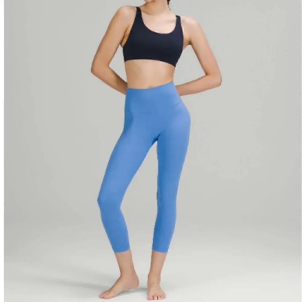 Lululemon Align High Rise Crop Legging Blue Nile 10